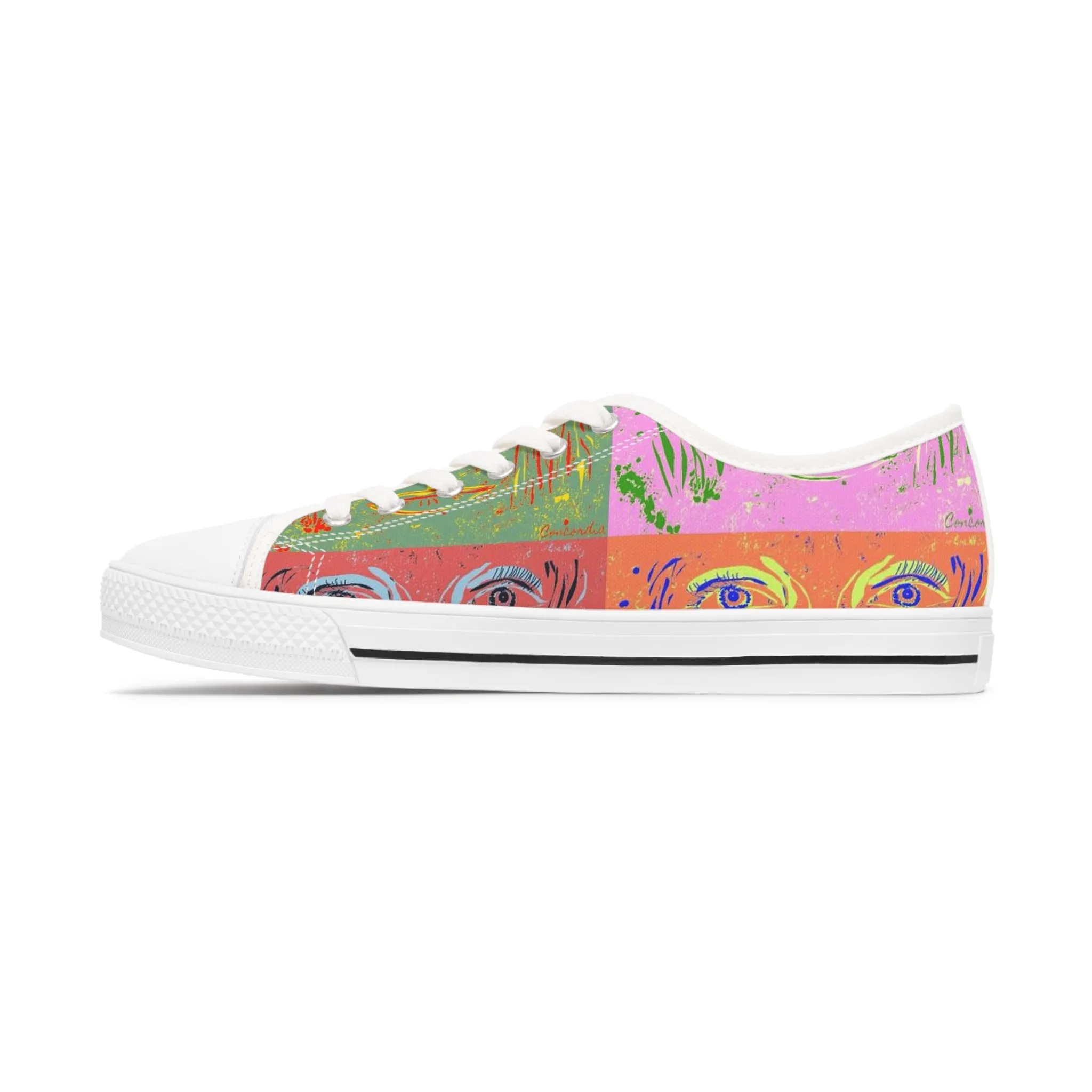 Women's Low Top Sneakers - "Woman Goes Pop!"