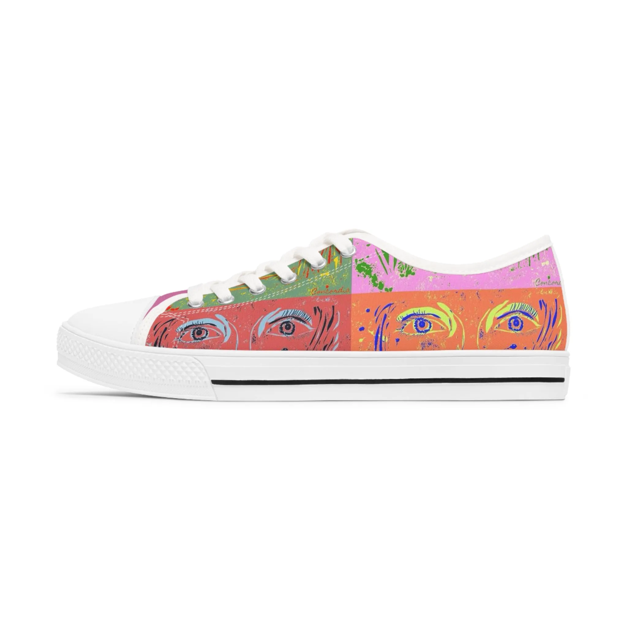 Women's Low Top Sneakers - "Woman Goes Pop!"