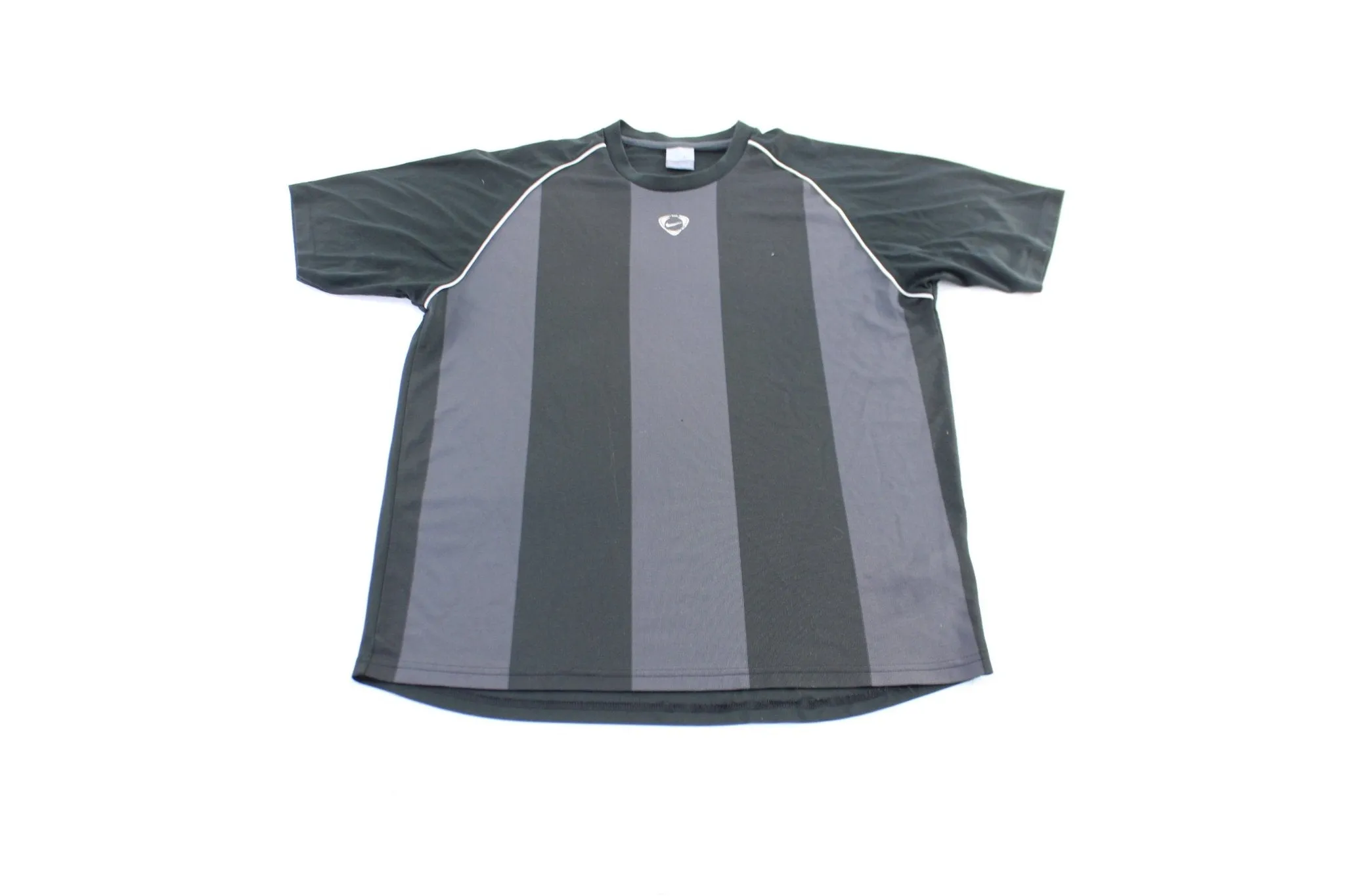 Y2K Nike Embroidered Logo Black Soccer Jersey