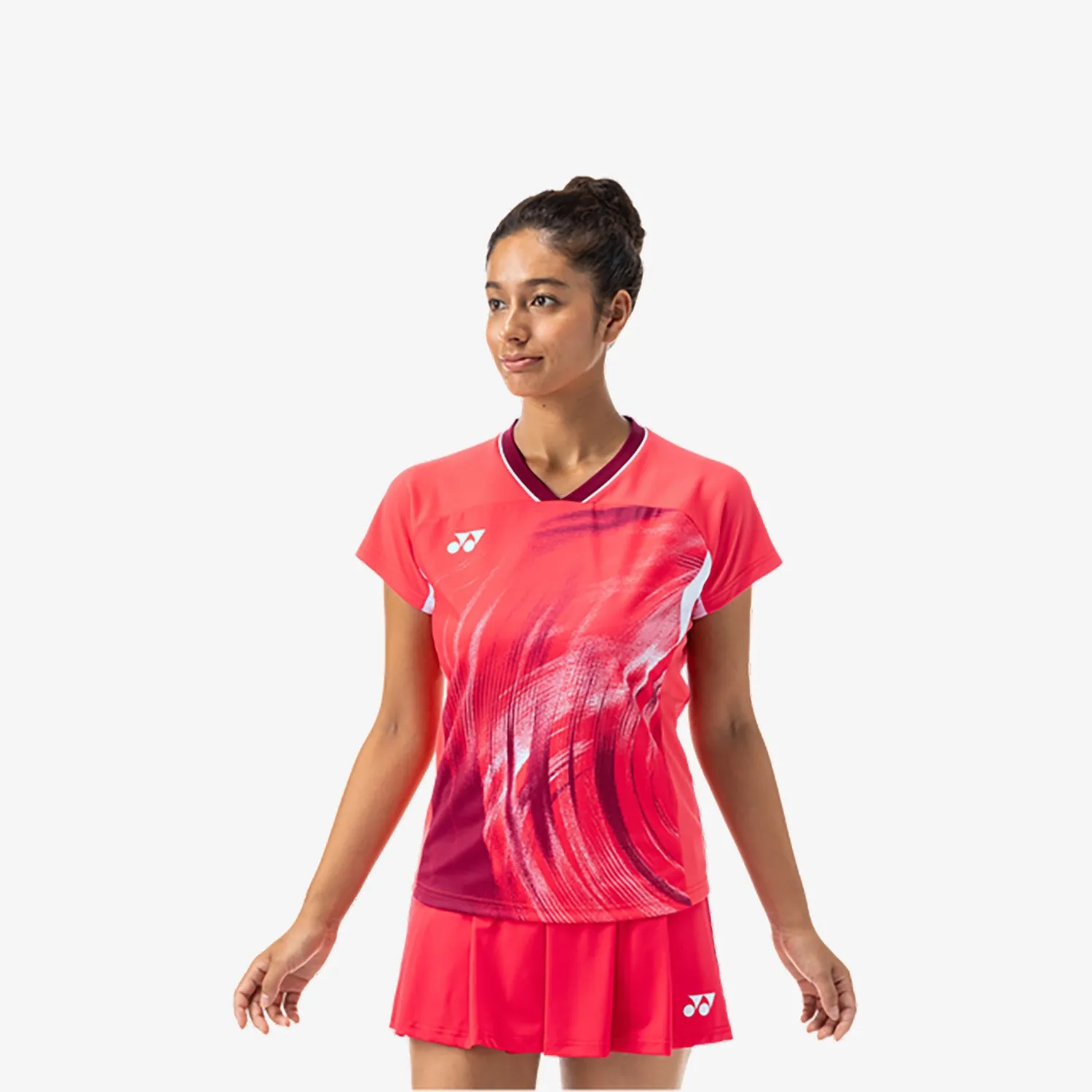 Yonex Women's Crew Neck Tournament Shirt 20769PR (Pearl Red)